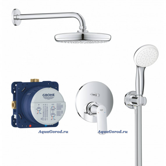 Душевая система GROHE Eurosmart Cosmopolitan с верхним душем Tempesta 210, хром 25219001