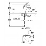 Смеситель Grohe Eurostyle 2015 Solid для раковины гладкий корпус S-Size 23715003