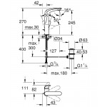 Смеситель Grohe Eurostyle 2015 Solid для раковины со сливным гарнитуром L-Size белый 23718LS3
