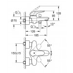 Смеситель Grohe Eurostyle 2015 Solid для ванны 23726003