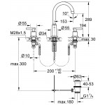 Смеситель Grohe Atrio Jota для раковины на 3 отверстия 20009000