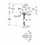 Смеситель Grohe BauLoop для раковины с цепочкой 23336000