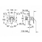 Смеситель Grohe BauFlow для душа с внутренней частью хром 29046000