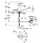 Смеситель Grohe BauLoop для раковины со сливным гарнитуром M-Size хром 23762001