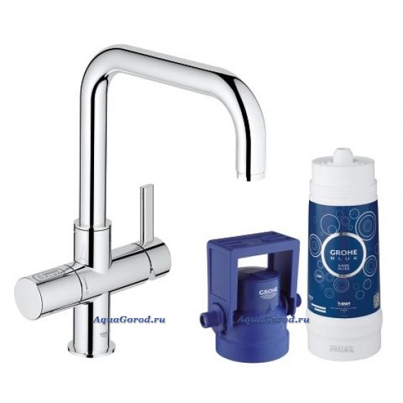 Смеситель Grohe Blue Pure для кухни с функцией очистки воды, стартовый комплект, хром 31299001
