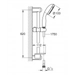 Душевой гарнитур Grohe Tempesta New II 600 мм с полочкой 27926001