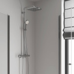 Душевая система GROHE Tempesta Cosmopolitan 250 CUBE с термостатом настенного монтажа, хром (26689000)