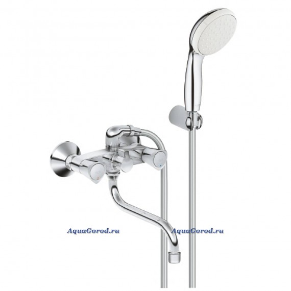 Смеситель Grohe Costa S универсальный с душевым гарнитуром New Tempesta 100 2679210A