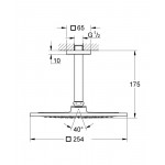 Верхний душ Grohe Rainshower F-Series 10 с потолочным кронштейном 142 мм 9,5 л 26071000