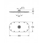 Верхний душ Grohe Rainshower 300x150 oval 27470000