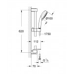 Душевой гарнитур Grohe New Tempesta Cosmopolitan IV штанга с полочкой 27577002