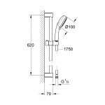 Душевой гарнитур Grohe New Tempesta Cosmopolitan 100 II штанга 600 27578002