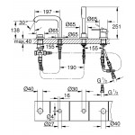 Смеситель GROHE Essence+ для ванны на борт на 4 отверстия 19578001