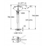 Смеситель GROHE Essence+ для ванны напольный монтаж 23491001