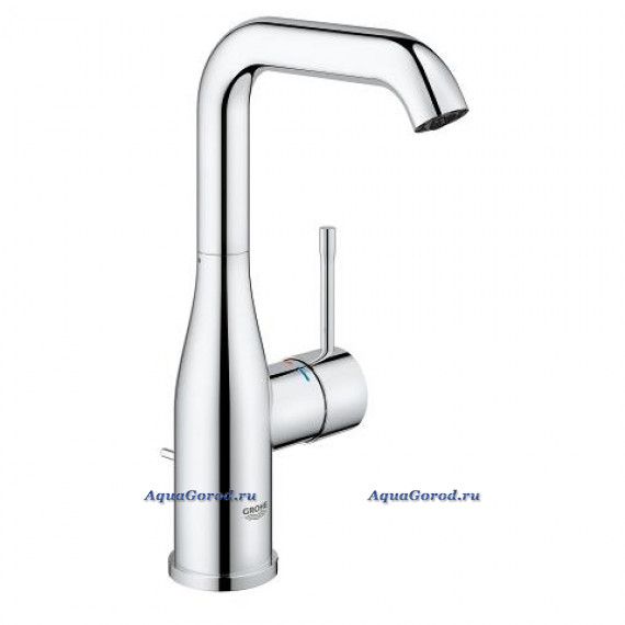 Смеситель GROHE Essence+ для раковины с высоким изливом и сливным гарнитуром 32628001