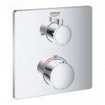 Смеситель Grohe Grohtherm для ванны с душем, квадратная розетка, хром 24080000