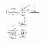 Душевая система GROHE SmartControl с душевым гарнитуром и верхним душем Rainshower SmartActive Cube 310, хром 34712000