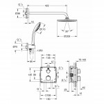 Набор Grohe Grohtherm для комплектации душа, хром 34734000