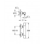 Термостат Grohe Grohtherm 1000 Cosmopolitan M для душа сталь 34065DC2