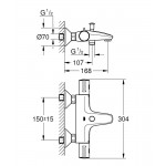 Термостат Grohe Grohtherm 800 для ванны с реверсивным термоэлементом 34564000