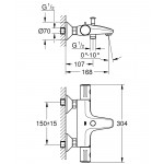 Термостат Grohe Grohtherm 800 для ванны с регулируемым аэратором 34576000