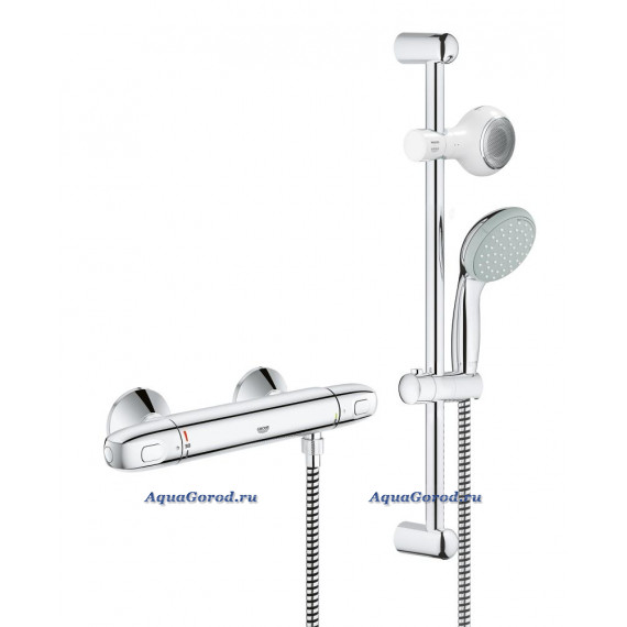 Термостат Grohe Grohtherm 1000 New для душа с душевым гарнитуром и колонкой Aquatunes 34588000