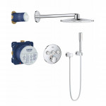 Душевая система GROHE Grohtherm SmartControl Perfect с душевым гарнитуром и верхним душем Rainshower SmartActive 310, хром 34705000