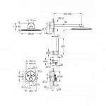 Душевая система GROHE Grohtherm SmartControl Perfect с душевым гарнитуром и верхним душем Rainshower SmartActive 310, хром 34705000