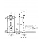 Инсталляция GROHE Rapid SL для подвесного унитаза, высота монтажа 1 м 38586001