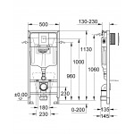 Инсталляция GROHE Rapid SL для подвесного унитаза с панелью смыва Skate Cosmopolitan, хром, шумоизоляционной панелью, комплект (5 в 1) 38827000