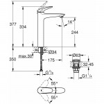 Смеситель Grohe Wave для свободностоящей раковины 23585001