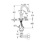 Смеситель Grohe Zedra New с выдвижной лейкой, хром 32294002