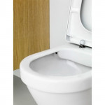 Унитаз подвесной Gustavsberg Hygienic Flush WWS безободковый с сиденьем микролифт 5G84HR01