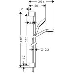 Душевой гарнитур Hansgrohe Croma 110 Select S Multi 65см 26560400