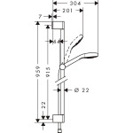 Душевой гарнитур Hansgrohe Croma 110 Select S Multi 90см 26570400