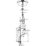 Душевая система Hansgrohe Croma Select S 180 2jet Showerpipe с термостатом 27253400