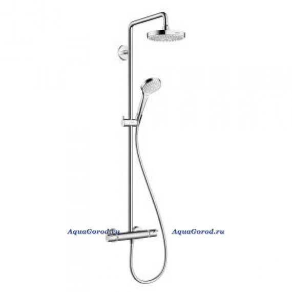 Душевая система Hansgrohe Croma Select S 180 2jet Showerpipe с термостатом 27253400