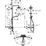 Душевая система Hansgrohe Croma Select E 180 2jet Showerpipe с термостатом 27256400