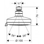 Верхний душ Hansgrohe Croma 100 Vario 27441000