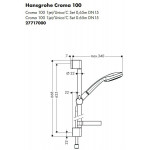 Душевой гарнитур Hansgrohe Croma 100 1jet-Unica C 65см 27717000