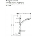 Душевой гарнитур Hansgrohe Croma 100 1jet-Unica C 90см 27724000