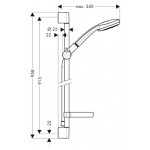 Душевой гарнитур Hansgrohe Croma 100 Vario-Unica C Shower Set 90см 27771000