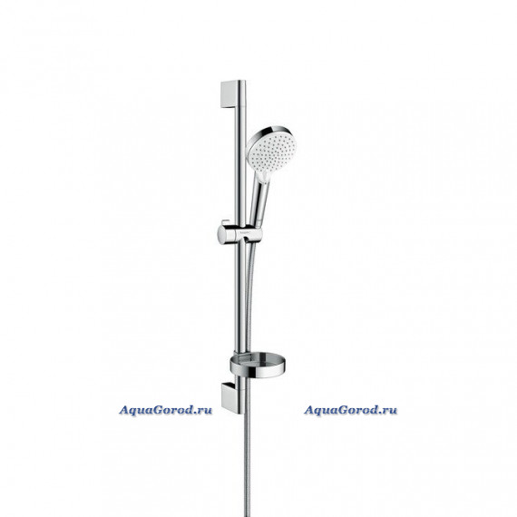 Душевой гарнитур Hansgrohe Crometta Vario 65см с мыльницей белый и хром 26553400