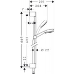 Душевой гарнитур Hansgrohe Crometta 100 Multi 65см 26650400