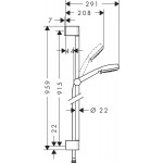 Душевой гарнитур Hansgrohe Crometta 100 Multi 90см 26656400