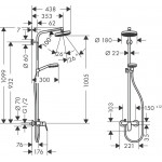 Душевая система Hansgrohe Crometta 160 1jet Showerpipe со смесителем 27266400