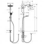 Душевая стойка Hansgrohe Crometta S 240 1jet Showerpipe Reno 27270000