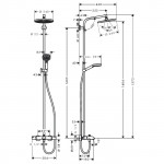 Душевая система Hansgrohe Crometta S 240 1jet Showerpipe 27320000