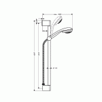 Душевой гарнитур Hansgrohe Crometta 85 Vario-Unica C 65см 27763000