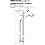 Душевой гарнитур Hansgrohe Crometta 85 Multi-Unica C 90см 27766000